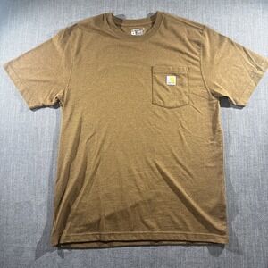 Carhartt Shirt Mens Medium Brown Pocket Loose Fit Workwear Tee